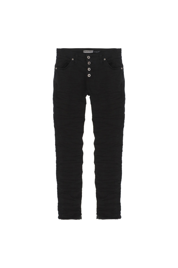 Slimfit Jeans mit mittelhohem Bund und Seitenschlitz